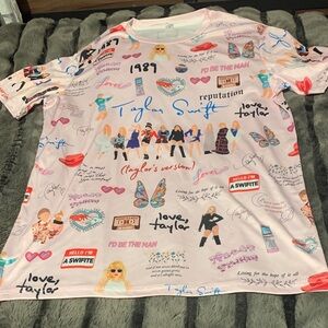 #387 Taylor Swift  Tee - Multicolor Graphic